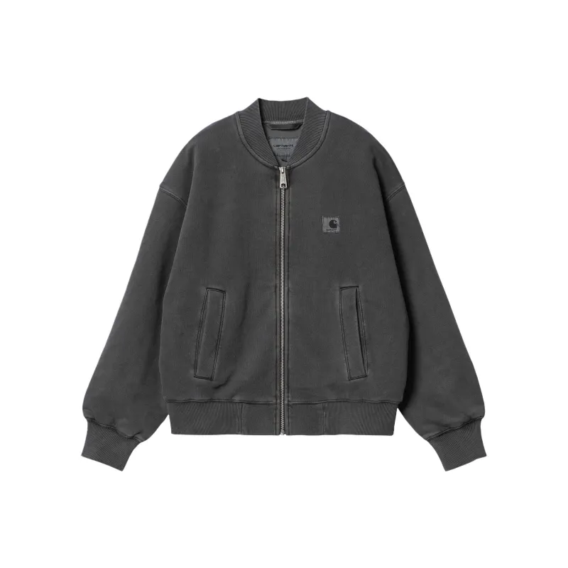 Carhartt WIP SS24 W' Nelson Sweat Bomber Jacket Women's Charcoal Gray-0