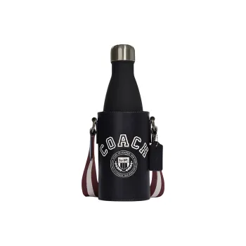 COACH Refined Calfskin Water Bottle Bag, Crossbody Bag Mini Unisex Black