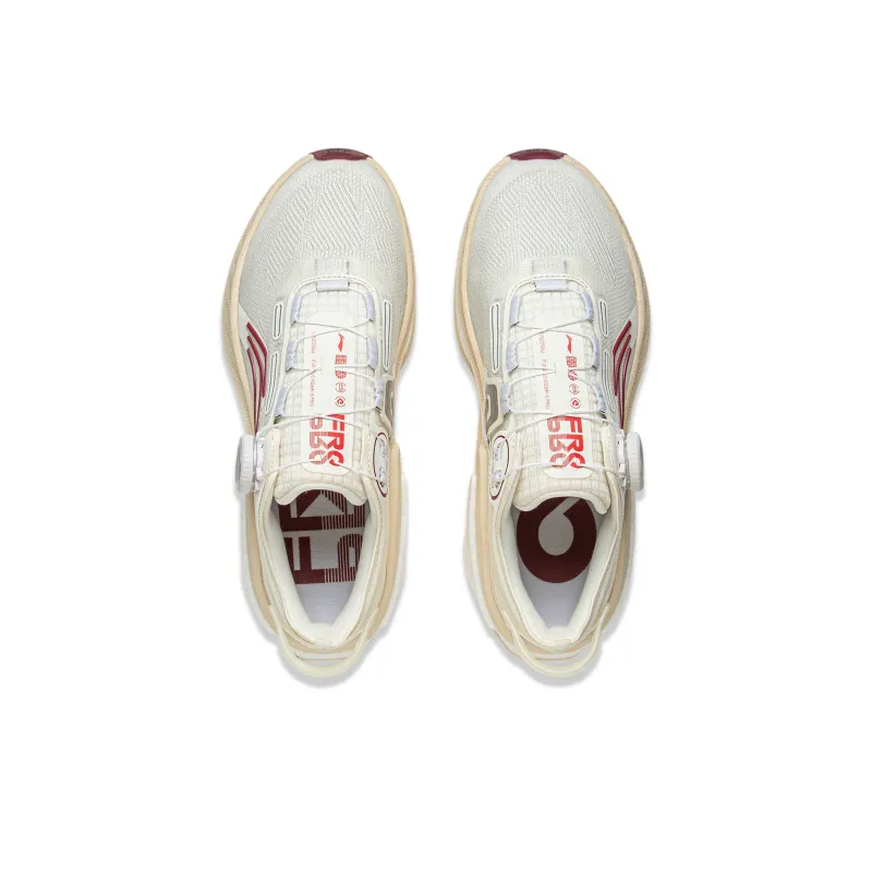 LiNing Liuliu 8 PRO Cushioning, Slip Resistant, And Abrasion Resistant Low Top Carbon Plate Running Shoes Women's Ecru-3