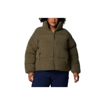 Columbia Puffect Sherpa Thermarator Jackets Coats Women's Stone Green