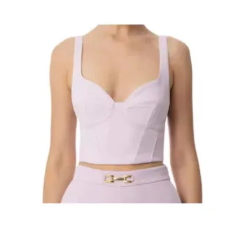 Elisabetta Franchi Contrast Piping Crêpe Top