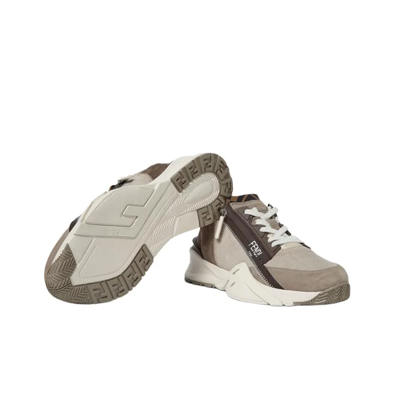FENDI Flow Low Top Casual Shoes Men's Beige-5