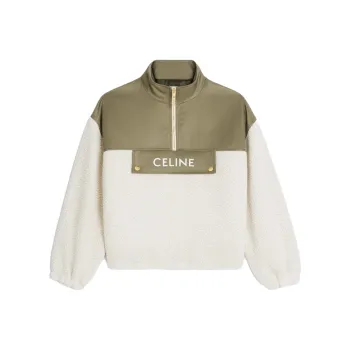 CELINE Cashmere Shearling Jacket Grege/Khaki