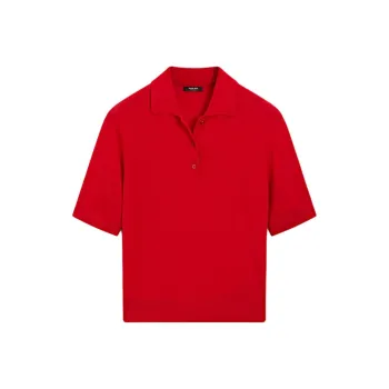 Massimo Dutti Polo Shirt Women's Red