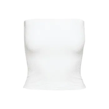 ARITZIA Sunday Best Daisy Seamless Waist Tube Top Strapless Top Women's Bright White/Bright White