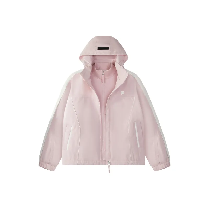 FILA FUSION Jacket Women's Two-Piece Set Red Pink-0