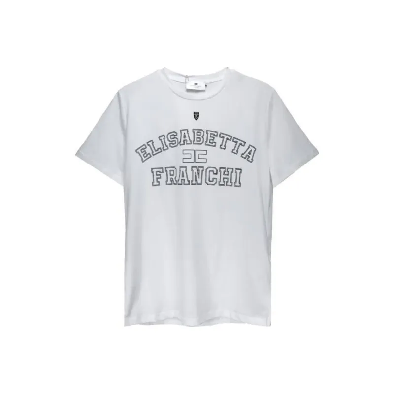 Elisabetta Franchi Logo print Cotton T shirt-0