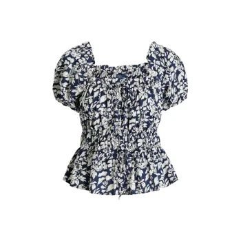 Polo Ralph Lauren Prt 60/1 Cottn PPLN SS Aspn TP SHORT SLEEVE BLOUSE