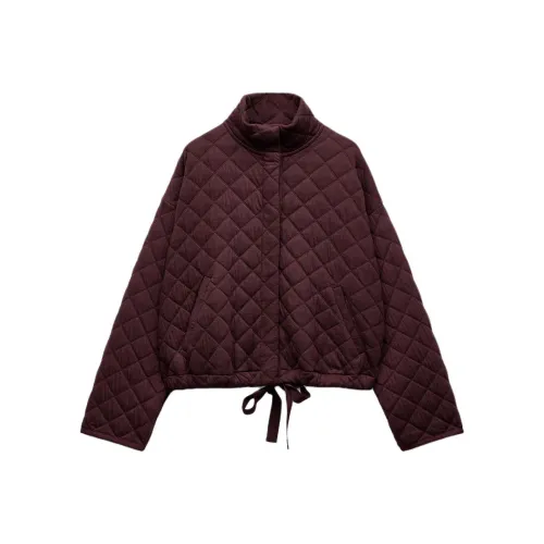 ZARA Jackets Coats Women's Burgundy