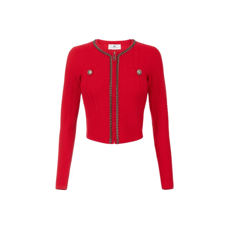 Elisabetta Franchi Herringbone stitch Cardigan-0