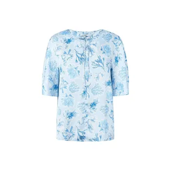JZ Juzui Shirt Women's Floral Light Blue
