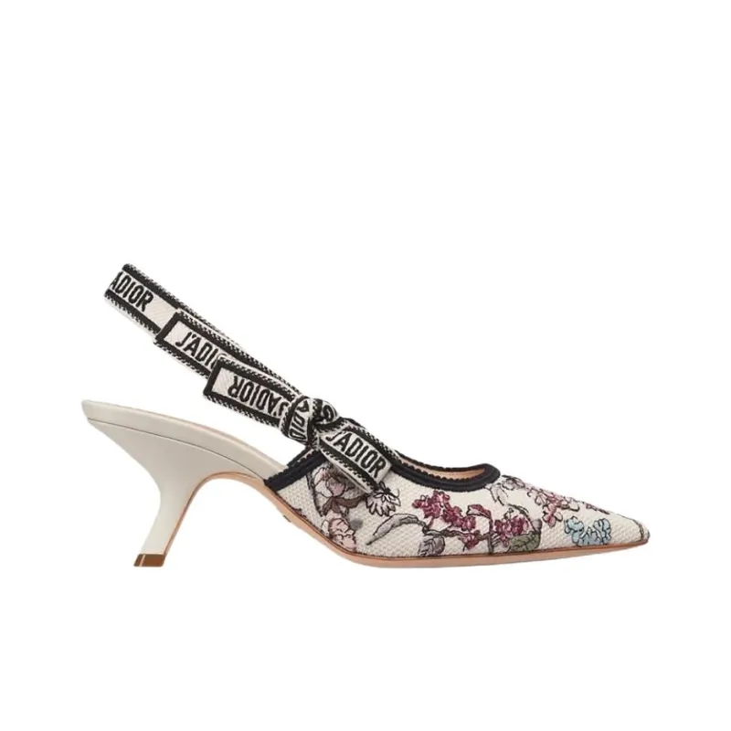 DIOR J'Adior Irregular Heel High Heels 6.5cm Women's White-1