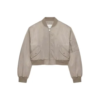 ARITZIA Babaton Paramount Bomber Jackets Coats Women's Modern Taupe/Modern Taupe