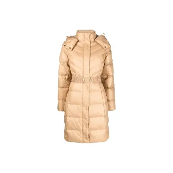 Twinset Hooded Belted Quilted Puffer Coat