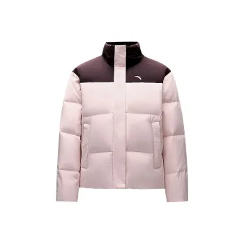 Anta Comprehensive Training Collection Sports Lifestyle Collection Down Jacket Women's Ebony Brown/Blazing Winter Pink