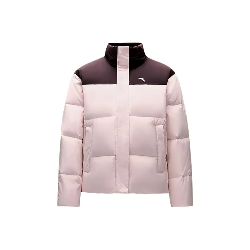 Anta Comprehensive Training Collection Sports Lifestyle Collection Down Jacket Women's Ebony Brown/Blazing Winter Pink-0