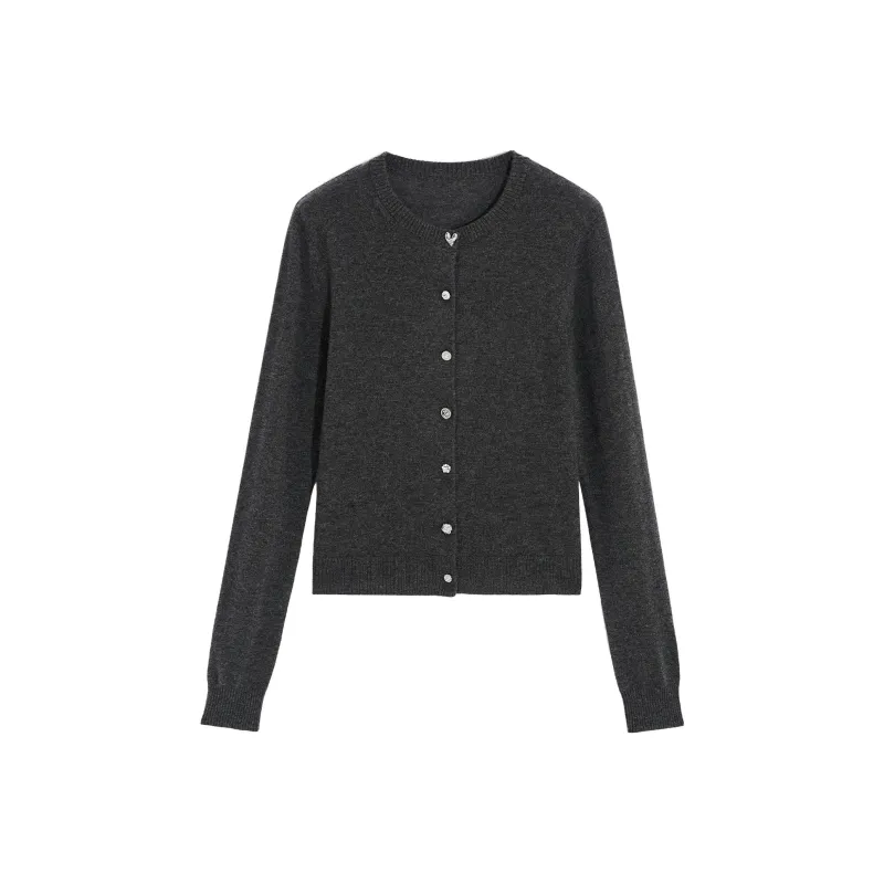 Bebe FW24 Cashmere Sweater Women's Dark Gray-0