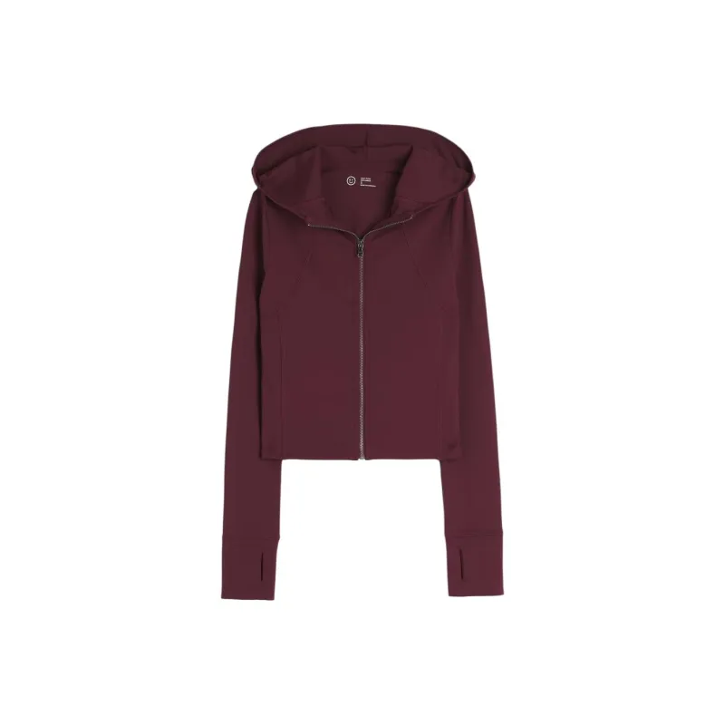 Hollister Jackets Coats Women's Burgundy-0