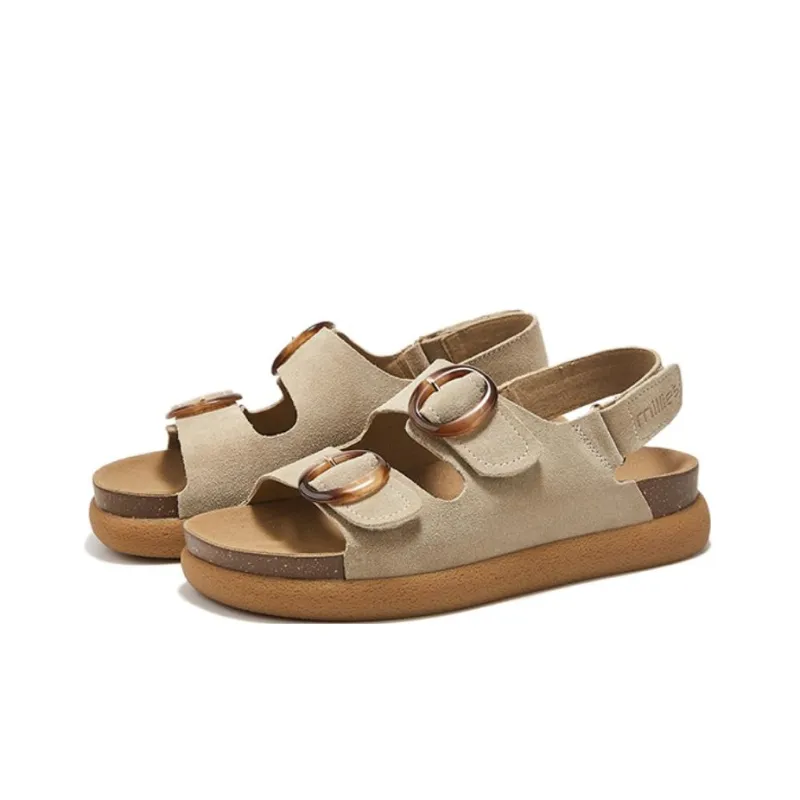 Millies Beach Sandals Women's Sand, Camel-2