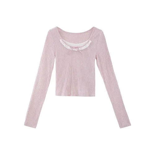Blovelan Knitwear Women's Milk Tea Pink