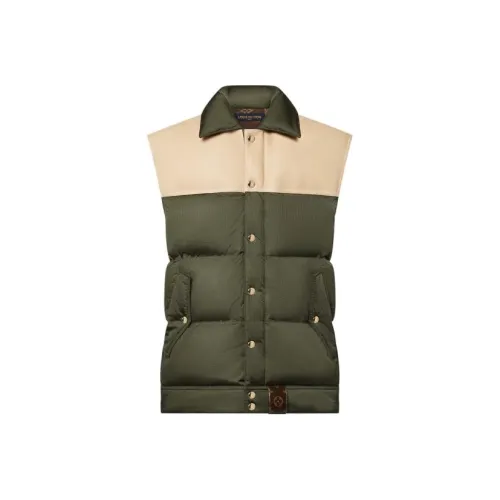 LOUIS VUITTON Leather Accent Sleeveless Puffer Jacket