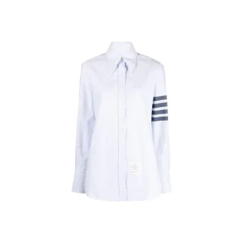 THOM BROWNE Stripe Oxford 4 Bar Oversized Shirt