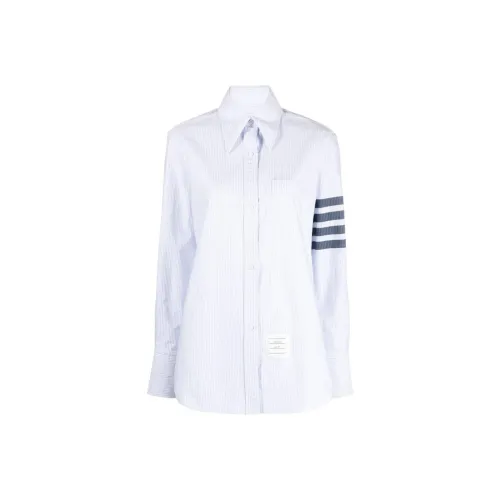 THOM BROWNE Stripe Oxford 4 Bar Oversized Shirt