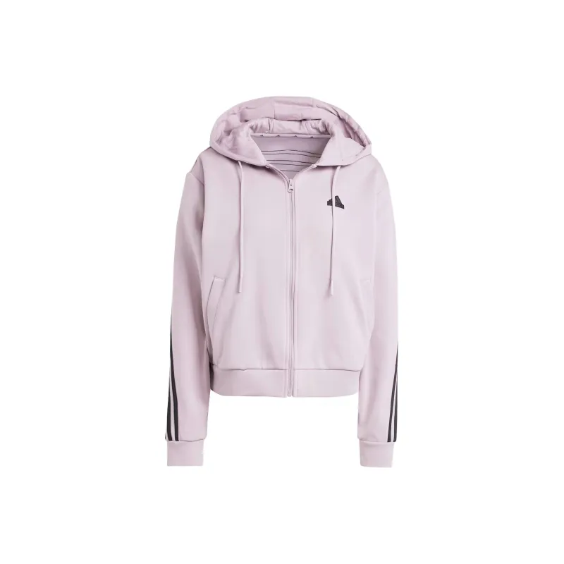 Adidas Future Icons 3-Stripes Full Zip Hoodie Sweatshirt Women's Light Purple-0