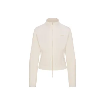 SKIMS FW24 FLEECE LOUNGE FITTED JACKET Jackets Coats Women's ECRU/Natural