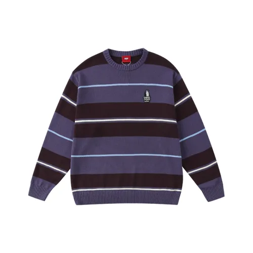 Checkitout Sweatshirt Unisex Bean Flower Purple/Brown/Ecru/Blue