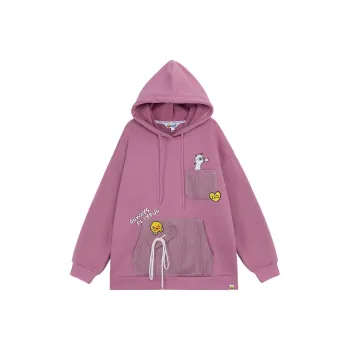 B.Duck Sweatshirt Women's Gray Pink