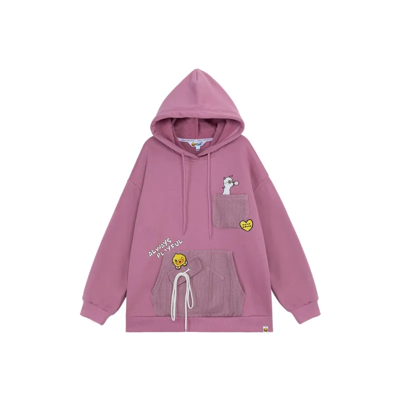 B.Duck Sweatshirt Women's Gray Pink-0