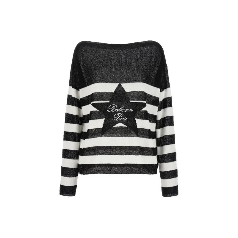 BALMAIN Knitwear Women's Black White-0