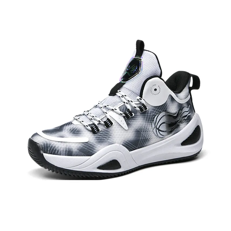 QIUTEXIONG Shock Absorbers With Slip Resistant And Abrasion Resistant Properties Mid Top Basketball Shoes Unisex-21