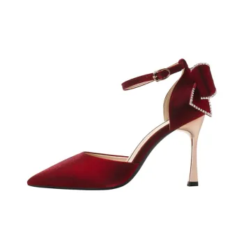 Lan Miao High Heels Women's Burgundy