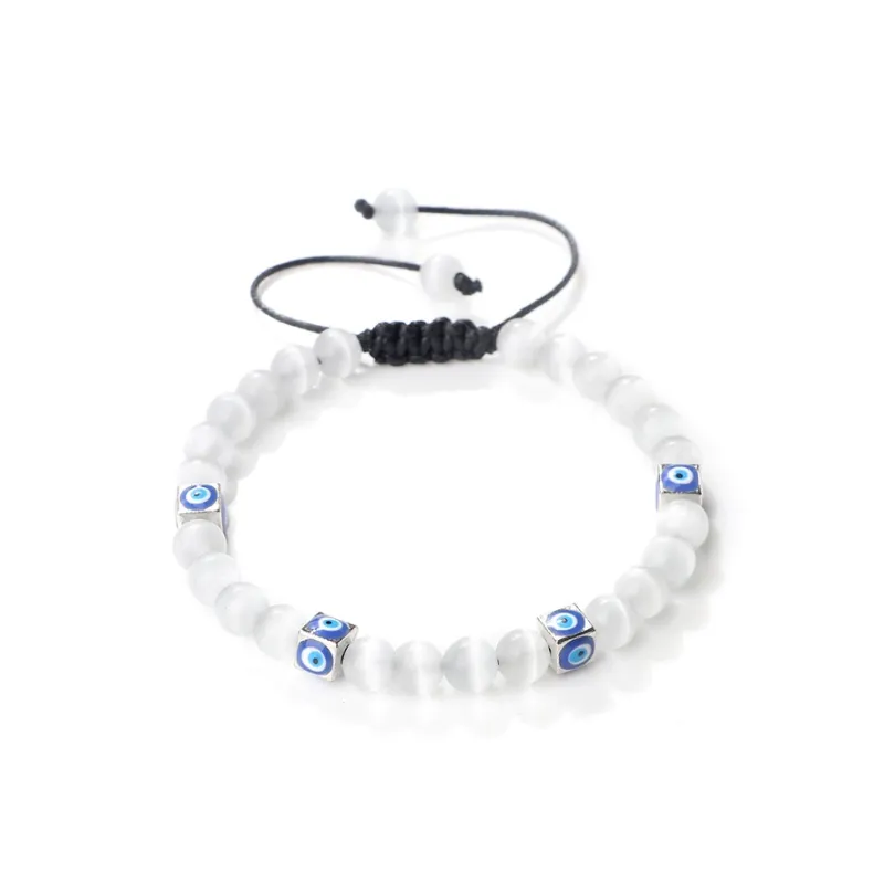 Inkopper Glass Cat Eye Bracelets Unisex-5