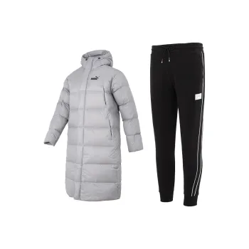PUMA Casual Sportswear Men Gray Top+Black Bottom