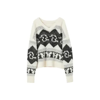 3COLOUR Knitwear Women's Black Beige Floral