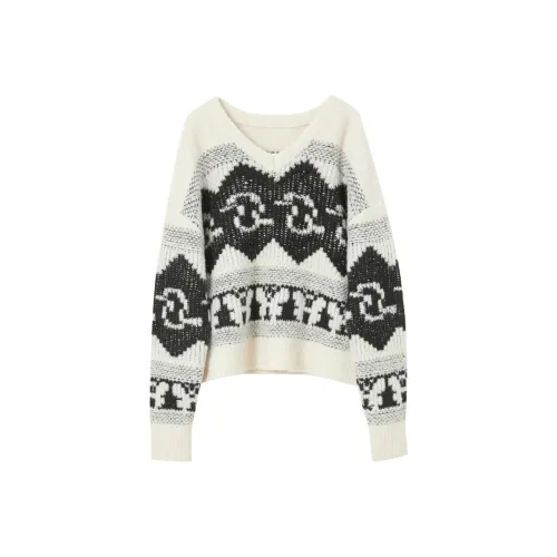 3COLOUR Knitwear Women's Black Beige Floral