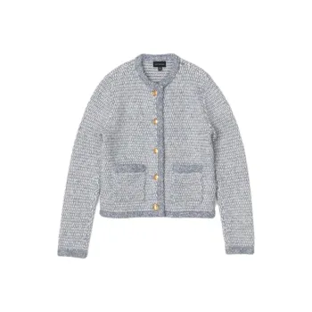 CLUB MONACO Jacket Women's Light Gray Blue