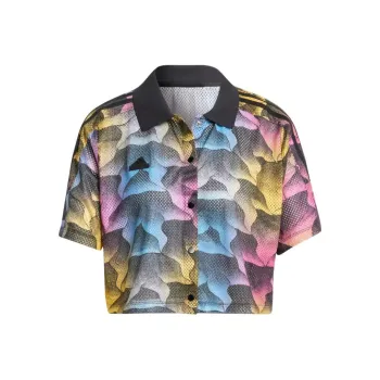 Adidas Tiro Print Mesh Slimmer Shirt Women's Multicolor