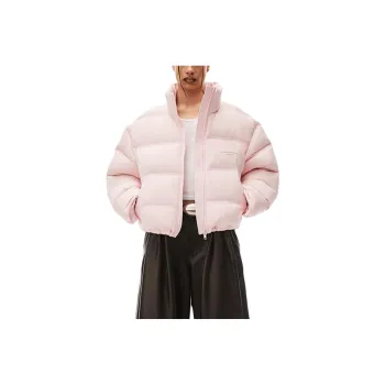 Alexander Wang Reflective logo Cropped Puffer Jacket