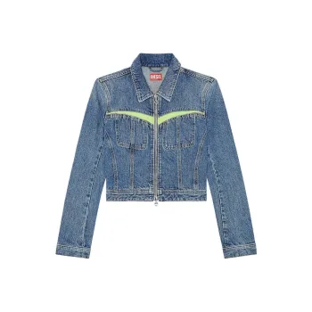 DIESEL De-Simmy-Hs-S Cropped Denim Jacket