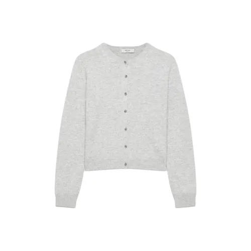 ARITZIA Cashmere Bare Cashmere Crew Cardigan Cashmere Sweater Women's Heather Chrome