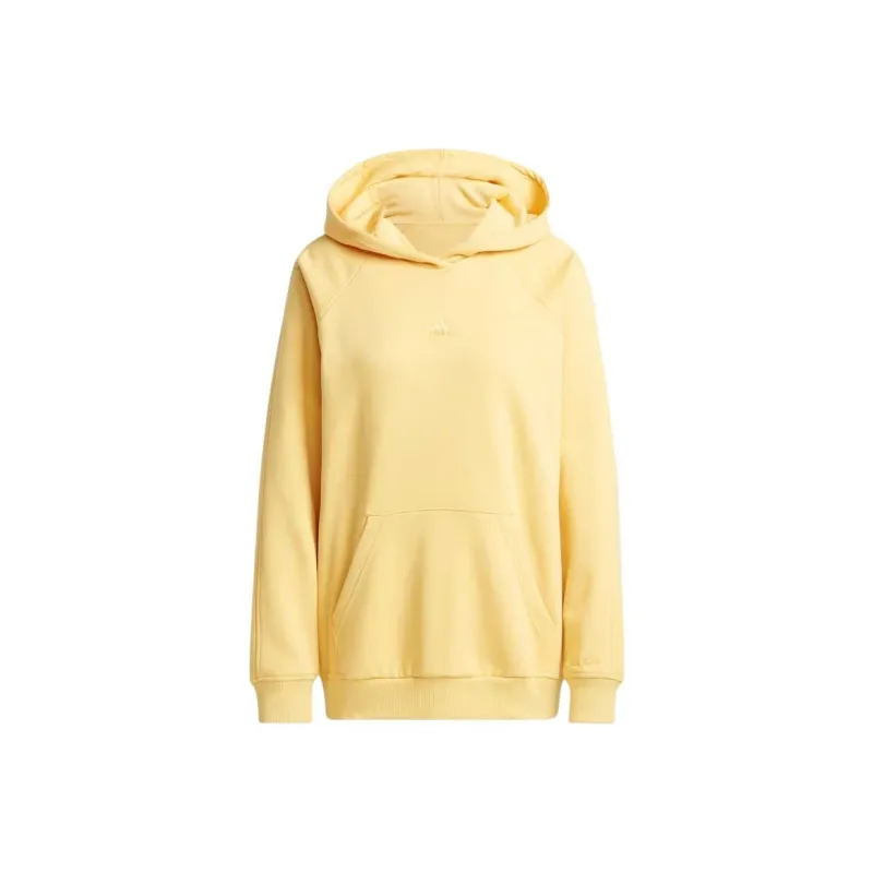 Adidas All Szn Fleece Boyfriend Hoodie Sweatshirt Women's Yellow-0