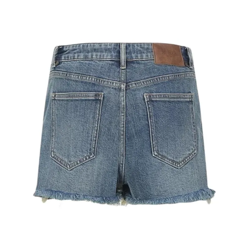 URBAN REVIVO Denim Shorts Women's Light Blue-1