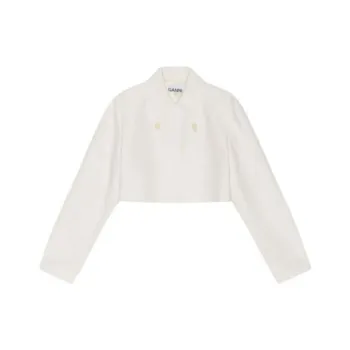 GANNI Slub Cropped Jacket