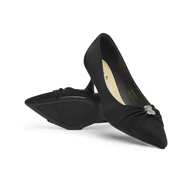 RED DRAGONFLY Flared Heel High Heels 5CM Women's-4