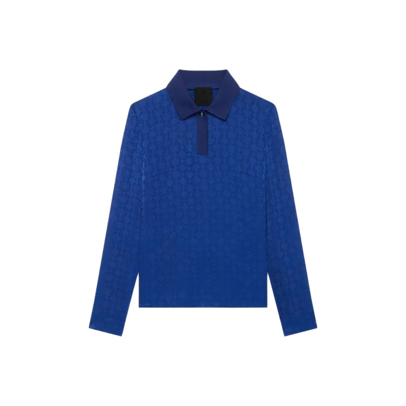 GIVENCHY FW24 Polo Shirt Women's Sapphire Blue-0