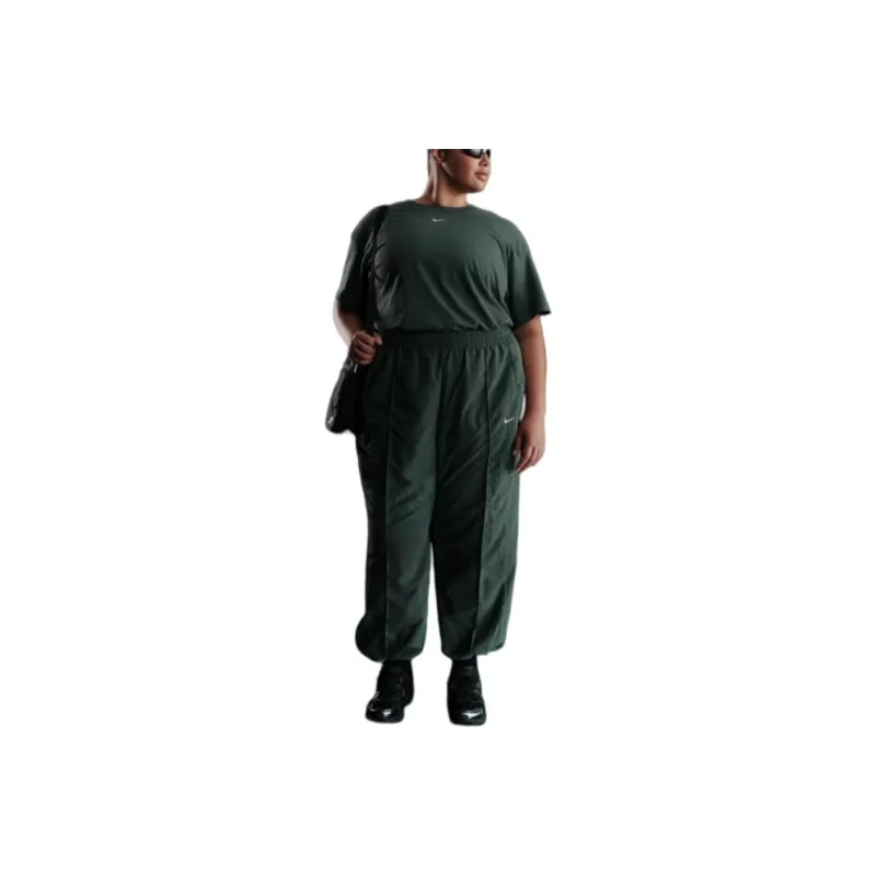 Nike Sportswear Essentials Collection Swoosh Drop Shoulder Sleeve T Shirt Women's Vintage Green-0